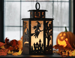 Halloween Ghost Lantern – Haunted Scene Spooky Bats Candle Holder Digital Download |#U630| VectorPort