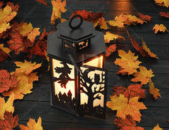 Halloween Ghost Lantern – Haunted Scene Spooky Bats Candle Holder Digital Download |#U630|