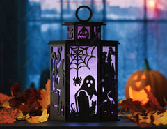 Halloween Bats Haunted House Candle Holder Spooky Scene Witch Holiday Digital Download |#U631|