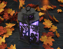 Halloween Bats Haunted House Candle Holder Spooky Scene Witch Holiday Digital Download |#U631|