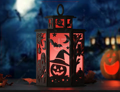 Halloween Lantern Bundle | Haunted House, Ghosts, Bats & Spooky Tealight Holders | Laser Cutting Digital Download |#U635|