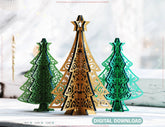 3D Christmas Tree – Laser Cut Holiday Decor Standing Xmas Tree New Year Table Centerpiece Digital Download |#U644|