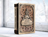 Customizable Rustic Wooden Book Box – Handcrafted Laser-Cut Christmas Keepsake Box Vintage Cover Digital Download |#U655| VectorPort
