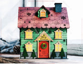 3D Wooden Christmas House Gift Box | Multi-Use Laser Cut File – Money Box, Light Holder, Holiday Décor Digital Download |#U657| VectorPort