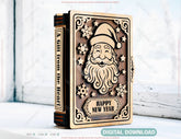 Santa Book Box SVG | Wooden Christmas Gift Box Digital Download |#U659|