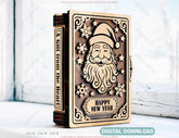 Santa Book Box SVG | Wooden Christmas Gift Box Digital Download |#U659| VectorPort