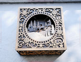 Snowflake Ornamental Laser-Cut Wooden Gift Box – 3D Winter-Themed Decorative Box Digital Download |#U660|