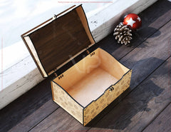 Wooden Christmas Gift Box 2026 | Holiday Box with Happy New Year Lid Digital Download |#U665|