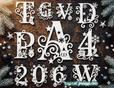Christmas Alphabet & Numbers Laser Cut Set | 26 Letters | 0-9 Numbers | Hanging Included | Digital Download |#U667| VectorPort