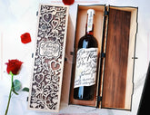 Romantic Love Wine Box SVG –Laser Cut Valentine’s Bottle Holder | Personalized Anniversary & Wedding Gift Digital Download |#U676|
