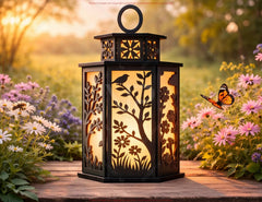 Spring Theme Laser Cut Lantern Bundle | 10 Designs | DIY Wooden Candle Holder Digital Download |#U692| VectorPort