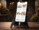 Gothic Phone Stand SVG | Raven Skull Gothic Smartphone Holder | Laser Cut Wooden Desk Stand Digital Download |#U693| VectorPort