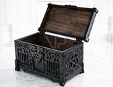 Gothic Wooden Chest | Laser Cut Occult Storage Box | Pentagram Design Decorative Box | Gothic Home Décor Digital Download |#U694| VectorPort