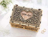Ornate Wooden Keepsake Box | Laser Cut Heart Gift Box | Elegant Decorative Storage Chest Digital Download |#U696|