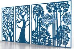Tree Ornaments for decorative partitions panel screen CNC Laser Cutting File | SVG, DXF, AI |#C007| VectorPort