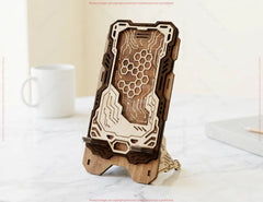 Futuristic Phone Stand SVG | Laser Cut Phone Holder | Sci-Fi Phone Dock | Wooden Phone Stand File | CNC Laser Cut Stand Digital Download |#U702|