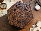 Vintage Hexagon Wooden Box SVG | Laser Cut Keepsake Memory Box Decorative Storage Digital Download |#U706| VectorPort