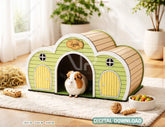 Guinea Pig House SVG | Laser Cut Pet House Files | Wooden Small Animal Shelter Digital Download |#U708| VectorPort