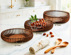 Oval Modern Wooden Fruit Bowl Set – Laser Cut SVG Basket – Minimal Kitchen Décor Fruit Holder Digital Download |#U710| VectorPort