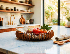 Oval Modern Wooden Fruit Bowl Set – Laser Cut SVG Basket – Minimal Kitchen Décor Fruit Holder Digital Download |#U710|