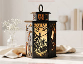 Enchanted Tower Lantern SVG | Fairy Tale Silhouette Candle Holder | Magical Hair Story Light Box | Laser Cut Digital Download |#U715| VectorPort