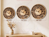 Modern Wooden Wall Clock SVG | Layered Laser Cut Clock File | Abstract Wave Clock Design Digital Download |#U719| VectorPort