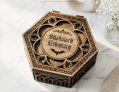 Gothic Wooden Storage Box Laser Cut Keepsake Memory Box Decorative Storage Digital Download |#U721| VectorPort