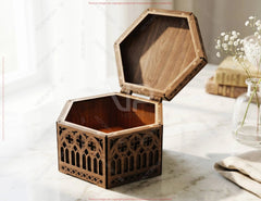 Gothic Wooden Storage Box Laser Cut Keepsake Memory Box Decorative Storage Digital Download |#U721| VectorPort