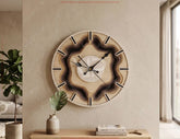 Multilayer Modern Wooden Wall Clock SVG Laser Cut Clock File Abstract Wave Clock Design Digital Download |#U724| VectorPort
