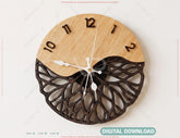 Tree of Life Multilayer Wall Clock Laser Cut File - Modern Wood Wall Art Digital Download |#U726| VectorPort