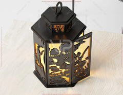 Fisherman's Lake Lantern SVG | Fishing Silhouette Candle Holder Digital Download |#U731| VectorPort
