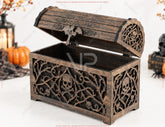 Halloween Gothic Treasure Chest Laser Cut SVG Skull Coffin Chest Digital Download |#U741| VectorPort
