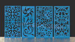 Tree Ornaments for decorative partitions panel screen CNC Laser Cutting File | SVG, DXF, AI |#C008| VectorPort