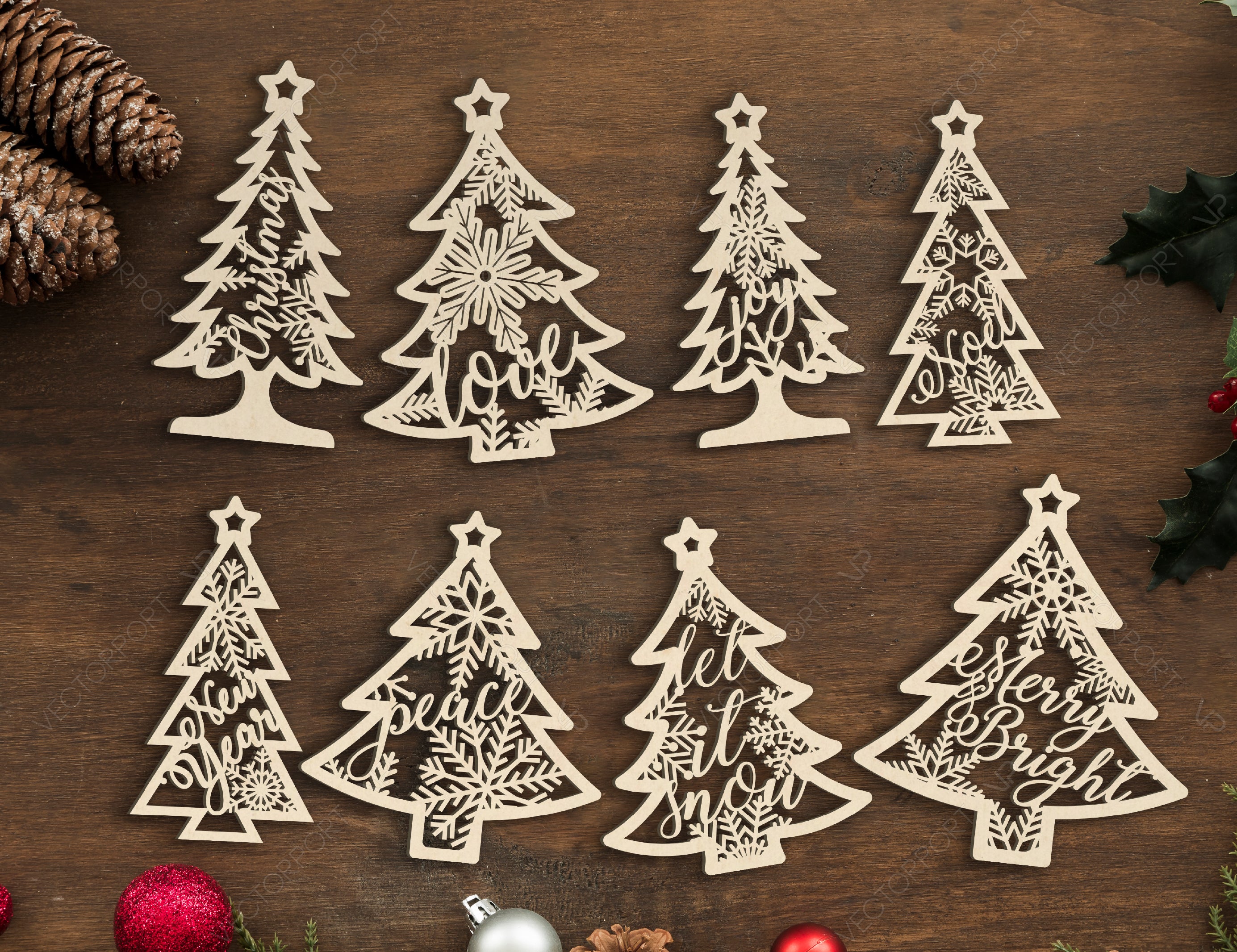 Christmas Coaster SVG  Merry Christmas SVG Laser Cut Files