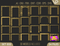 Islamic Abstract Pattern Panel Templates CNC Laser Cutting File | SVG, DXF, AI |#C033|