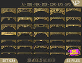 Islamic Abstract Pattern Panel Templates CNC Laser Cutting File | SVG, DXF, AI |#C034| VectorPort