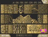 Tree Ornaments for decorative partitions panel screen CNC Laser Cutting File | SVG, DXF, AI |#C006| VectorPort