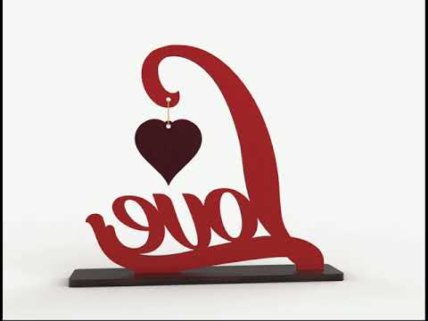 Love Text with Heart You and Me DIY | SVG, DXF, AI |#010|