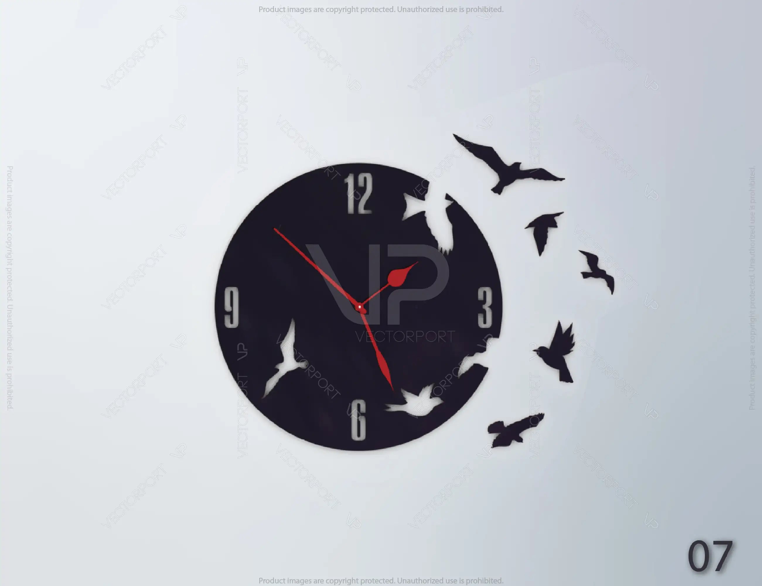 Clock Watches Bird Decor | SVG, DXF, AI |#002|