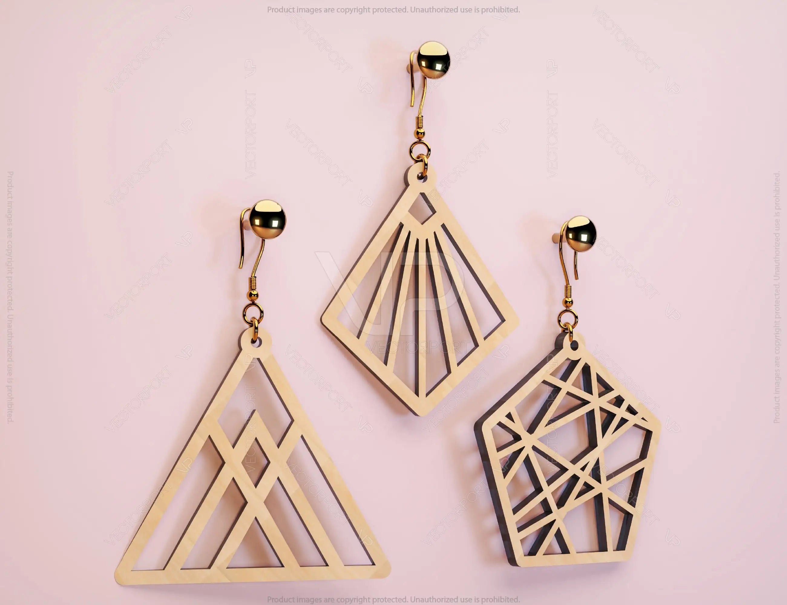 Geometric shapes Earrings Leaf Earrings SVG Earring Template Silhouette Cut Files, Cricut Cut Files |#U003|