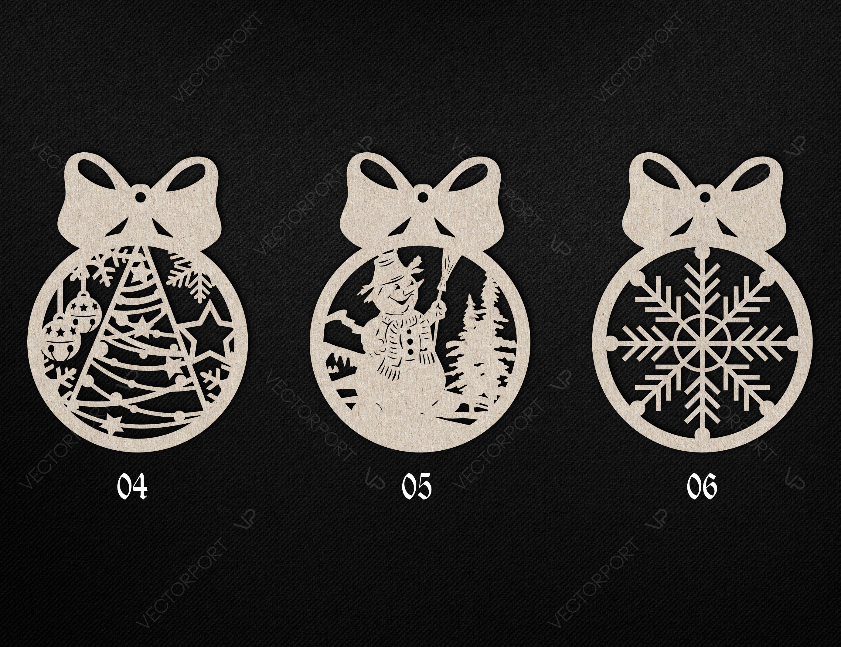 Christmas balls Tree Decorations Bauble | SVG, DXF, AI |#007|