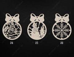 Christmas balls Tree Decorations Bauble | SVG, DXF, AI |#007|