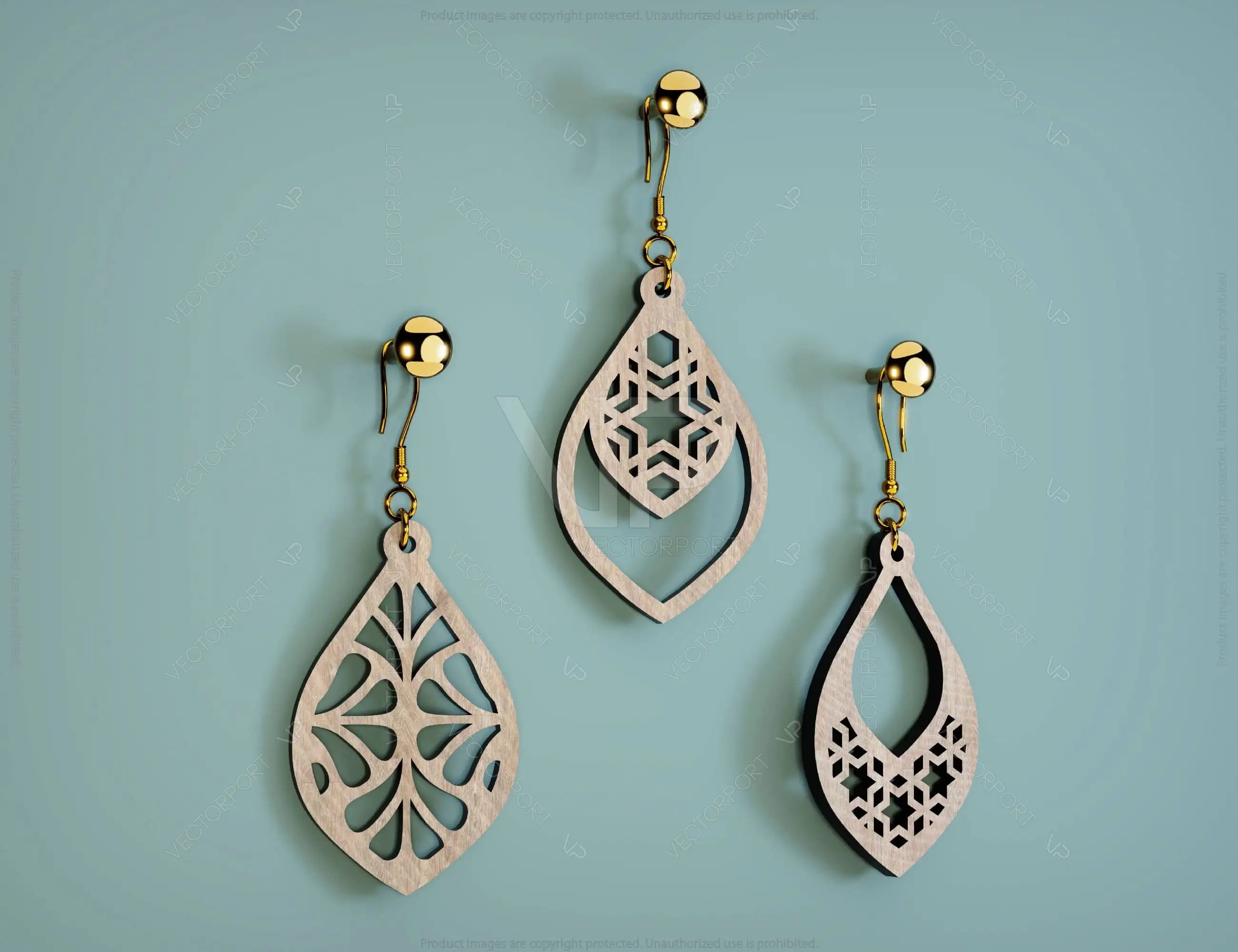 Drop Pendants shapes Laser cut Earrings SVG Earring Template Silhouette Cut Files, Cricut Cut Files |#U010|