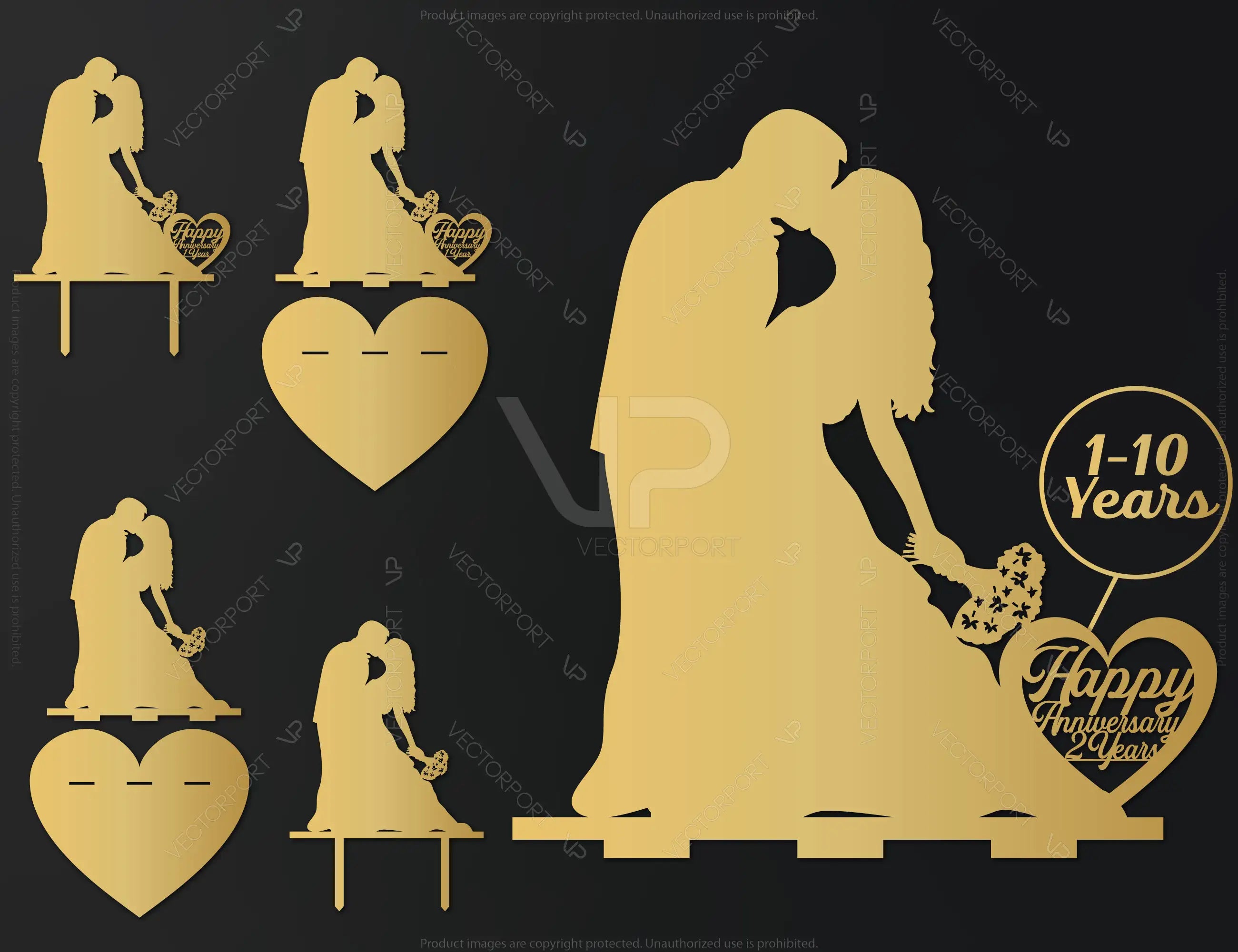 Wedding Cake Topper Bride Groom Mr and Mrs | SVG, DXF, AI |#012|