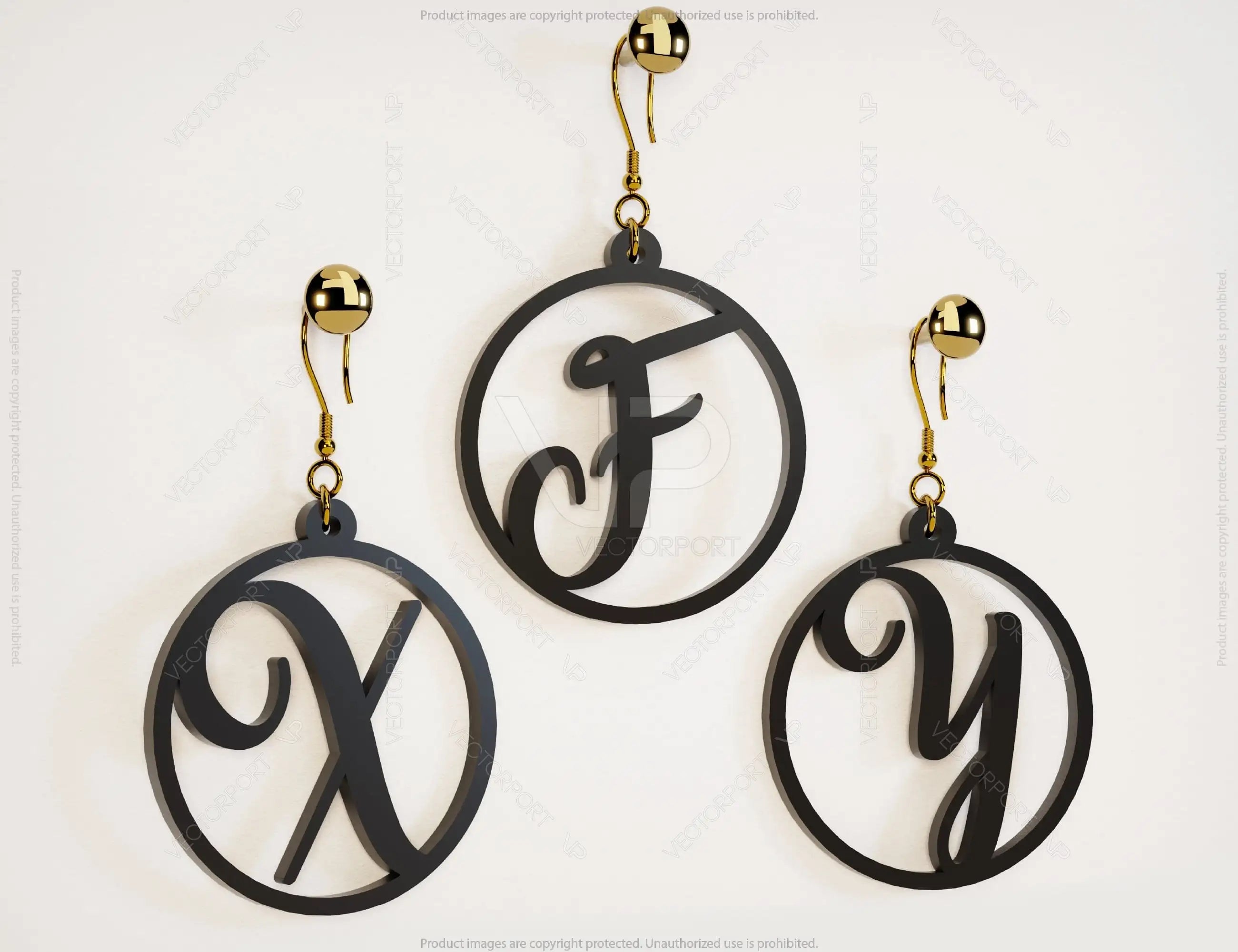 Alphabet Earrings Craft Jewelry Pendants Set Drop Laser cut Earrings SVG Template Silhouette Cut Files, Cricut Cut Files |#U016|