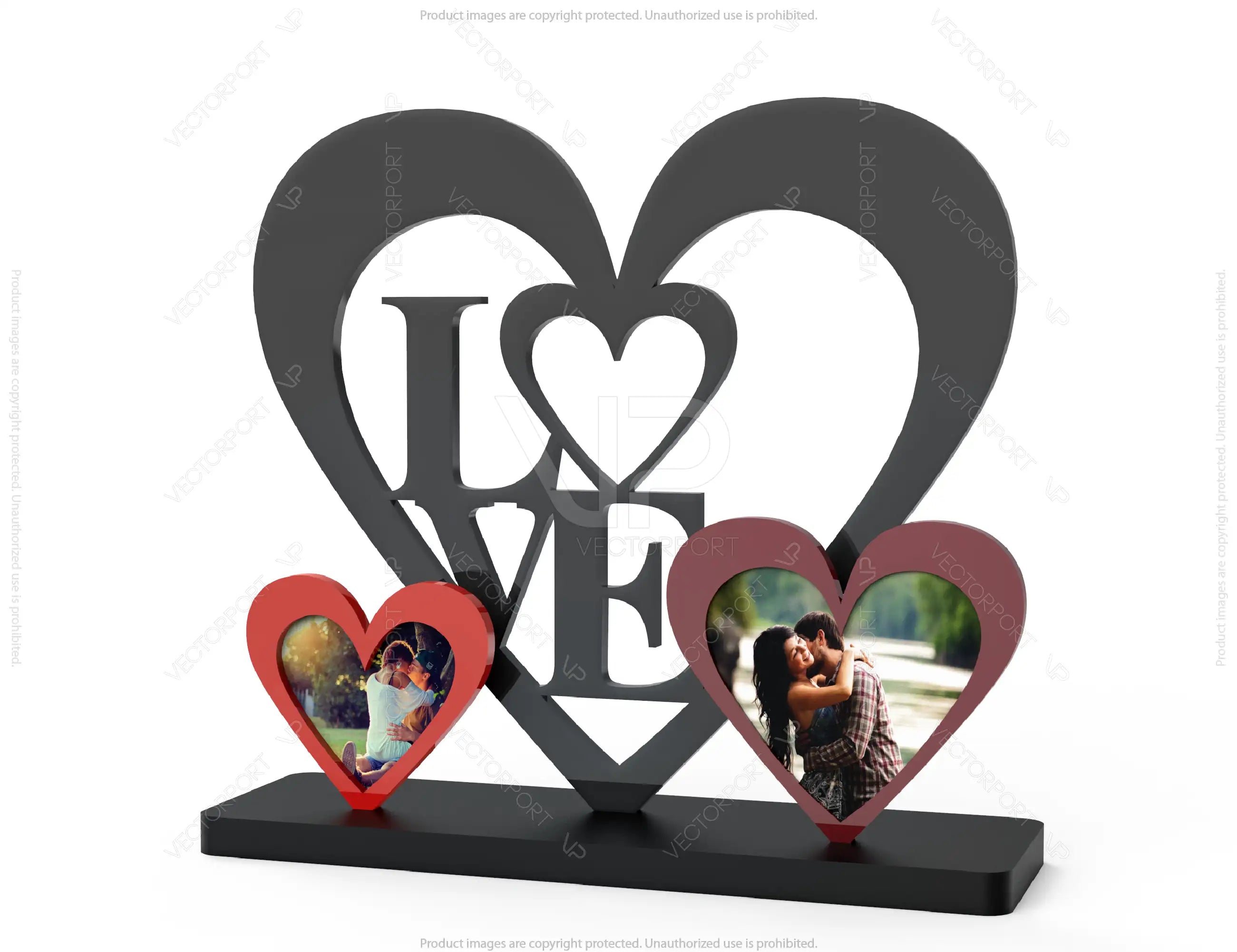 Heart Love Photo Frame Standing décor for home DIY | SVG, DXF, AI |#019|