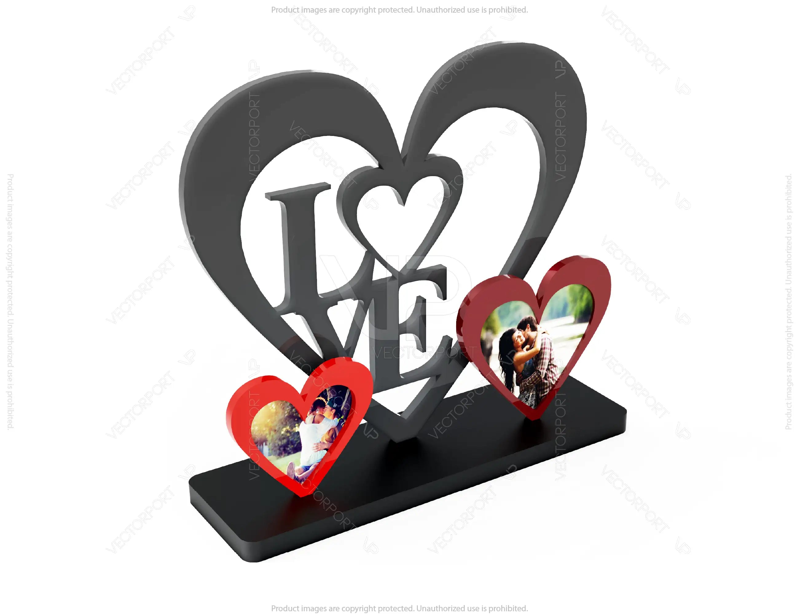 Heart Love Photo Frame Standing décor for home DIY | SVG, DXF, AI |#019|