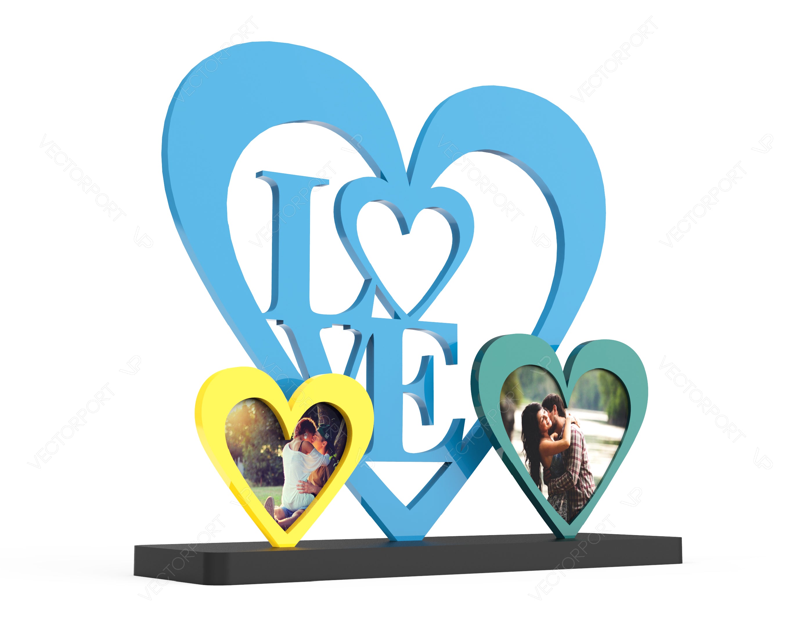 Heart Love Photo Frame Standing décor for home DIY | SVG, DXF, AI |#019|