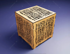 Ornamental Laser Cutting Wooden Box Geometric Jewelry Gift Box Candle holder template Wedding Glowforge Cut Files |#U021|