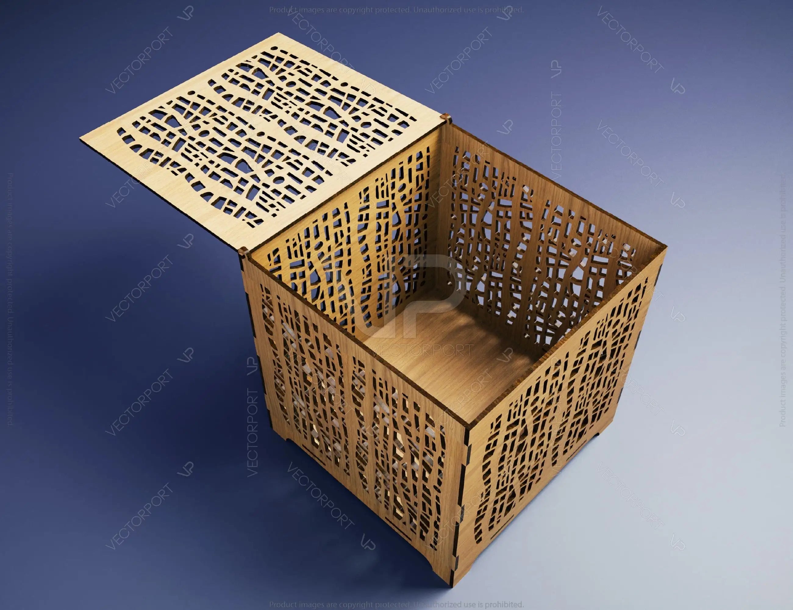 Ornamental Laser Cutting Wooden Box Geometric Jewelry Gift Box Candle holder template Wedding Glowforge Cut Files |#U021|